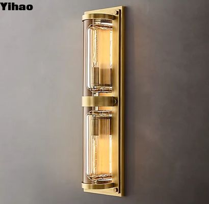 satın al K9 Cam Dekoratif Duvar Lambaları İki 40W Altın Kristal Duvar Sconce çevrimiçi üretim
