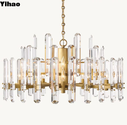 satın al OEM ODM Modern Kristal Bakır Çatı Çandelieri Işıklandırıcı ampul Tipi çevrimiçi üretim