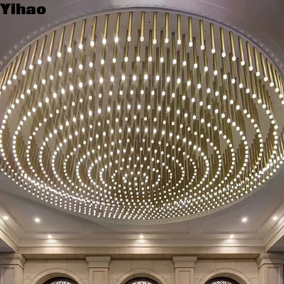 satın al Lüks Kristal Yüksek Son Modern Çanakkaleler Otel Lobisi için Işık 110-240V çevrimiçi üretim