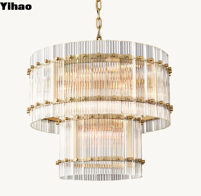 satın al San Marco İki Katlı Yuvarlak Kristal Lustre Çatı Işığı 22' çevrimiçi üretim