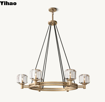 satın al Hardwired Modern Lineer Brass Ceiling Chandelier E12 / Candelabra ampul tabanı çevrimiçi üretim