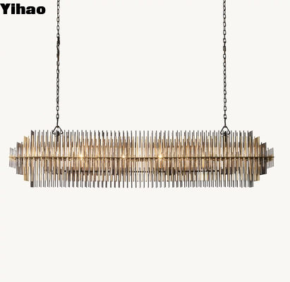 satın al Bakır Cam Asma Siyah LED Foyer Çerim Chrome Bitirme 60 Watt çevrimiçi üretim