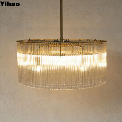 satın al Dört katmanlı antik tunç şamdan kristal camlı yüksek tavan yemek odası için LED asma ışığı çevrimiçi üretim