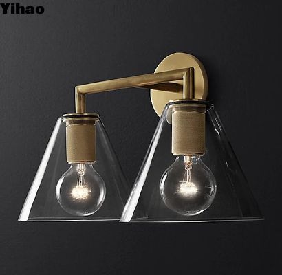 40w*2 Dekoratif Duvar Lambaları Pürüzlü Bakır Duvar Lambası dahil