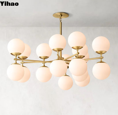 Kristal RH Modern Landelier Chrome Finish 8 Lights Lamp Cup