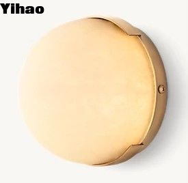 Bakır yatak odası tavanı alan ışıkları 1000 lumen ile alabaster gölgesi
