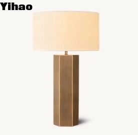 Katı Bakır Temel LED Yatak Masası Lambaları Yatak Odası Dimmer Anahtar Açma Soket