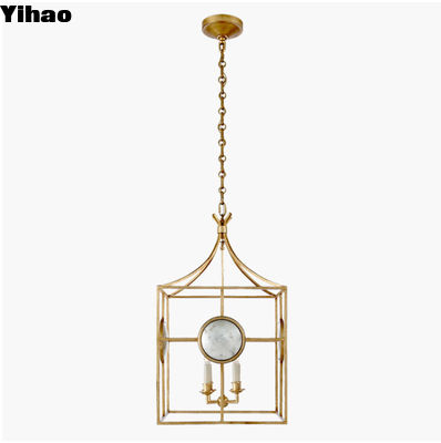 Tavan Montajı Gramercy Orta Lantern Vintage Bronz Kolye Işıklar Özelliklendirme Bitirme