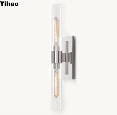 23 inç boylu Ravelle Lineer Sconce, cilalı nikel oturma odası duvar lambası