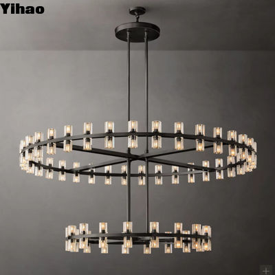 Yuvarlak Chrome Kristal Çerçeve Sıfırlanabilir Asılı Aydınlatma Çatı için 140Cm