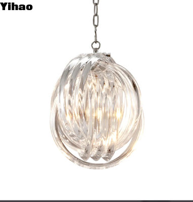 Modern yatak odası ve oturma odası dekorasyonu için kristal tarzı LED asma lambaları