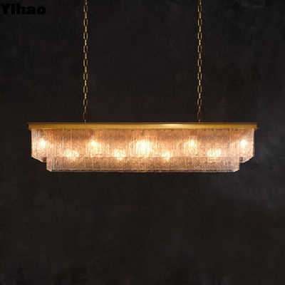 Tavan montajı Bark ile kapalı kristal şamdanı Düzgen Kolye Boyutu 124cm/49