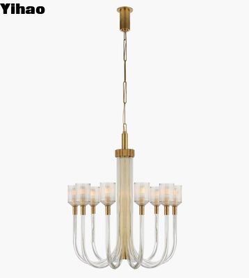 KW 5401 Reverie Orta Tek Katmanlı Çandelier Bakır / Poli Nikel / Parlak Dibli Camlı Bronz