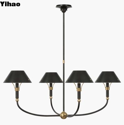 TOB 5725 Turlington Kemerli Çandelier Bronz Ve Elle Çıkartılmış Antik Bakır