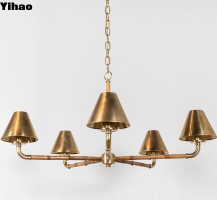 American Brass Modern Retro Tasarımcı Kolye Işığı Yüksekliği Düzenlenebilir Kablosuz Kontrol ve 50000 Saat Yaşam Süresi