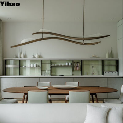 Alt tavan yemek odası için 3500K sıcak beyaz LED kolye ışığı ile tunç vücut kristal gölge şamdanı