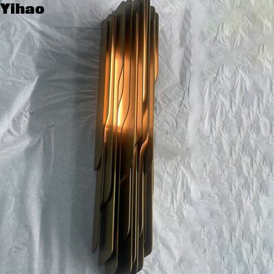 Bakır malzemesi Modern tasarım duvar lambası 3500K sıcak beyaz LED lamba oturma odası için