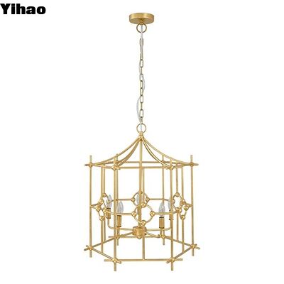 Yihao Custom Modern Dekor Iron LED Pendant Light Chandelier for Kitchen Island Eşsiz Tavan Asma